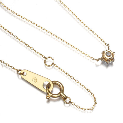 Vendome Necklace Diamond 0.15Ct Solitaire 18K 750 Yellow Gold