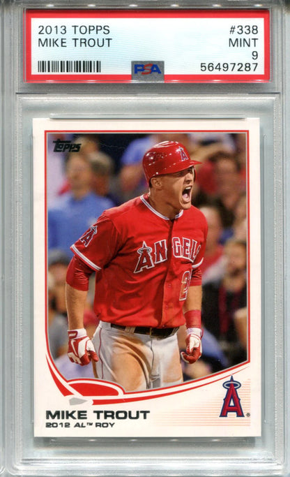 Mike Trout 2013 Topps #338 Psa Mint 9 Card