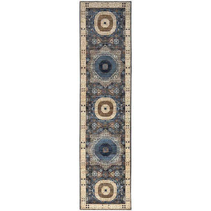 Rug 2'5"x9'10" Gray Soft Wool Mamluk Dynasty Hand Knotted Runner 200 KPSI