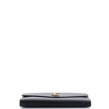 Saint Laurent Uptown Flap Wallet Leather Long