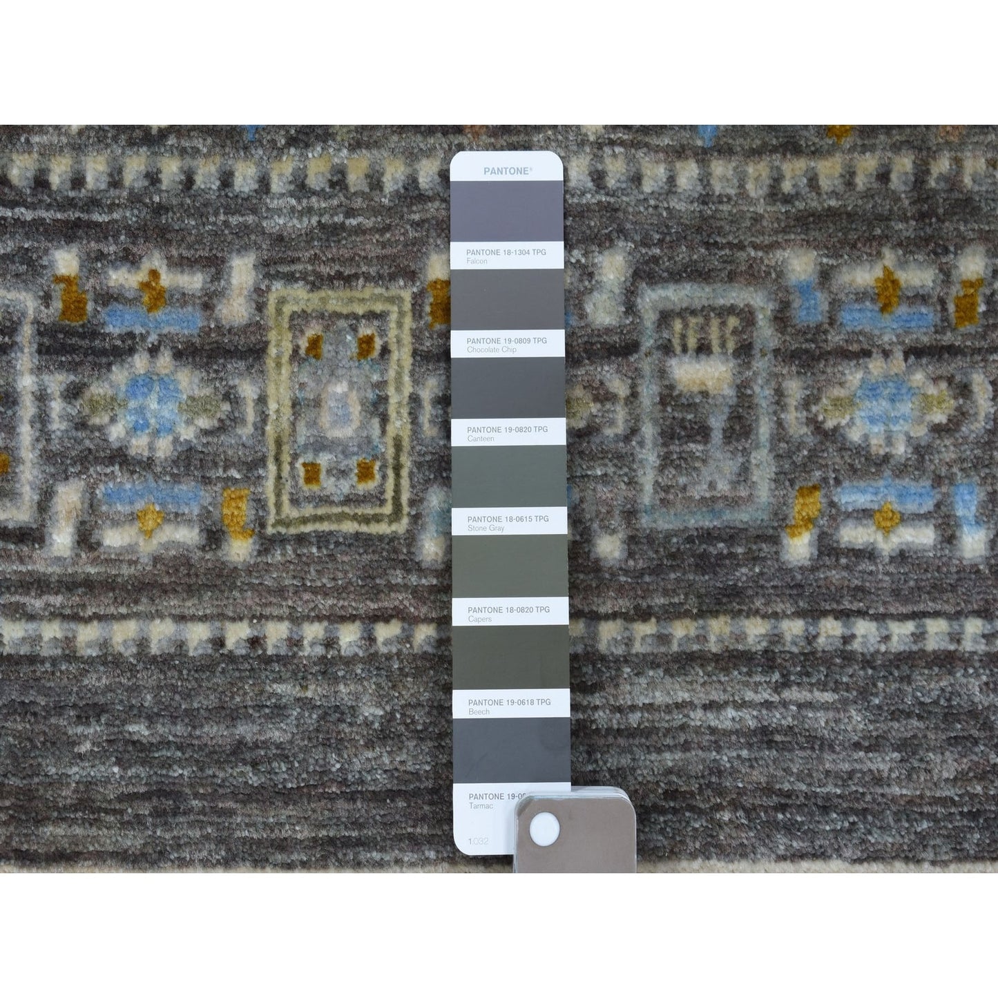 2'7"X9'6"Light Blue Folk Art Kashkuli Gabbeh Wool Hand-Knotted Ethnic Rug