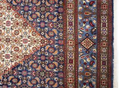Cream Vintage Oriental Rug Traditional Classic