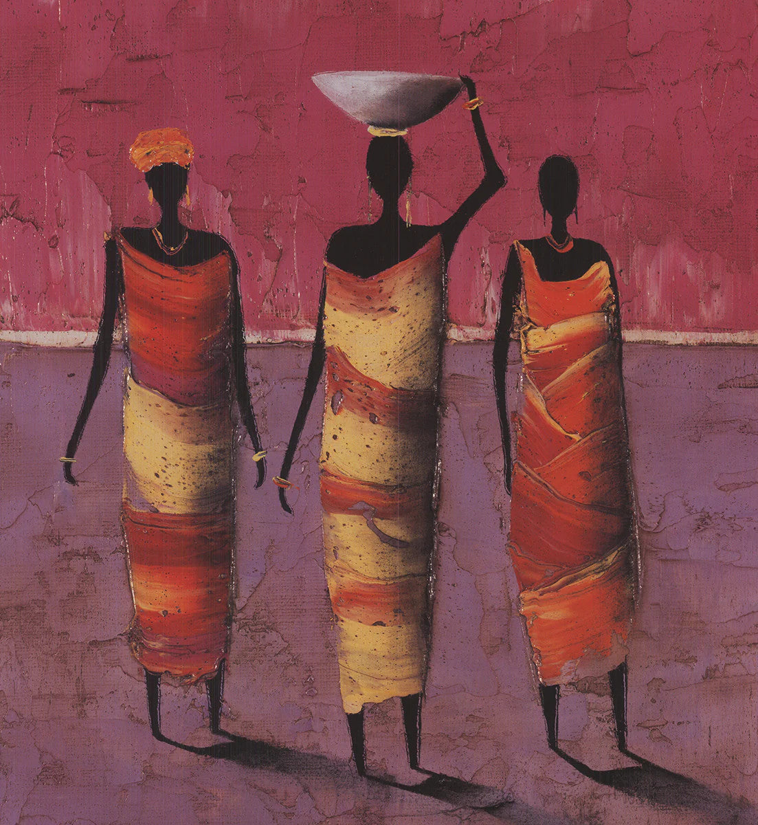 Michel Rauscher Morning Ritual " Offset Lithograph African Amer
