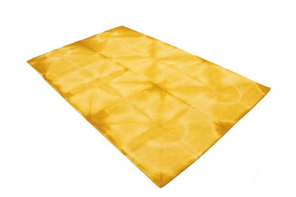 Contemporary Golden Yellow Tie-Dye Abstract 5X8
