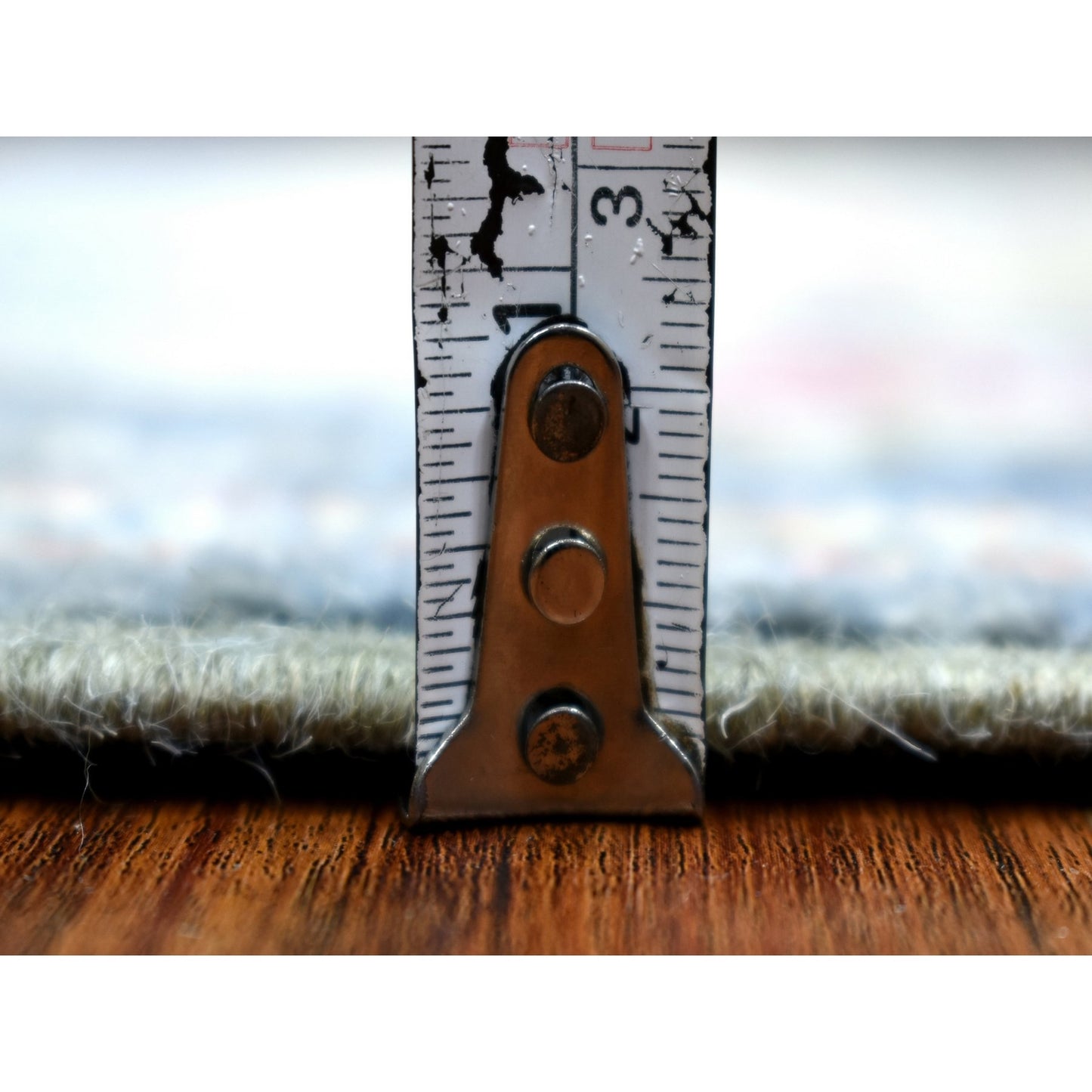 2'6"X19'2" Deim Blue Hand Knotted Angora Oushak Xl Runner Afghan Wool Rug