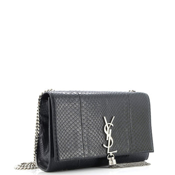 Saint Laurent Classic Monogram Tassel Crossbody Bag Python Medium