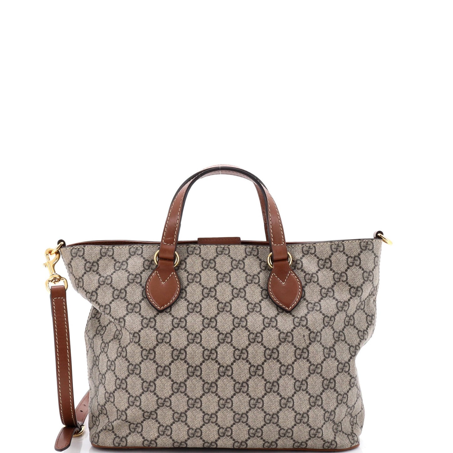 Small Gucci Convertible Soft Tote GG Coated Canvas with Leather