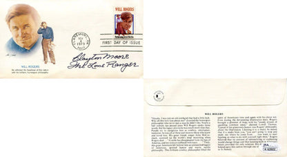 Clayton Moore The Lone Ranger Autographed First Day Envelope (Jsa)