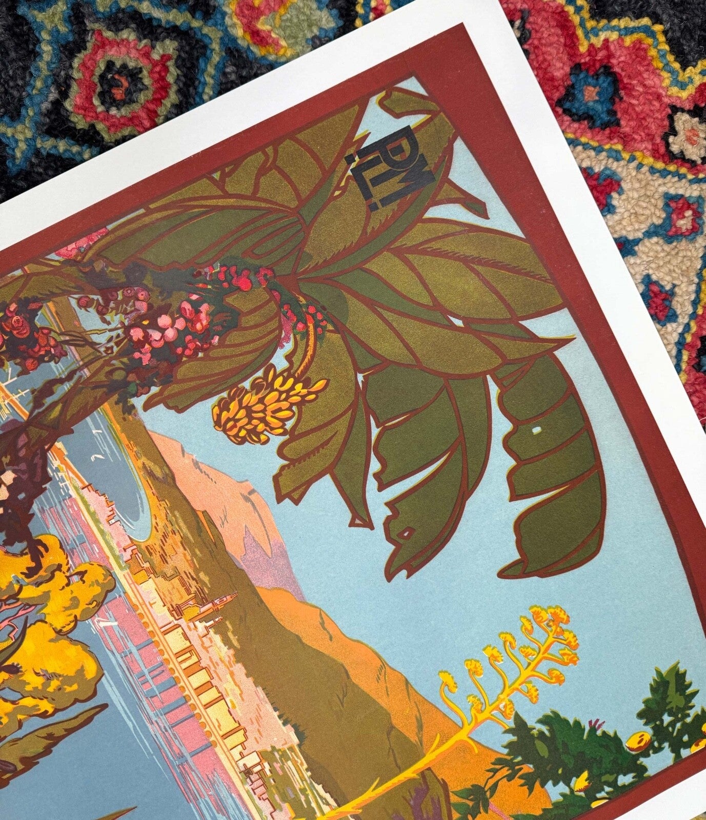 Menton Poster By James Richard 1930 For Plm French Railways Authentic Original