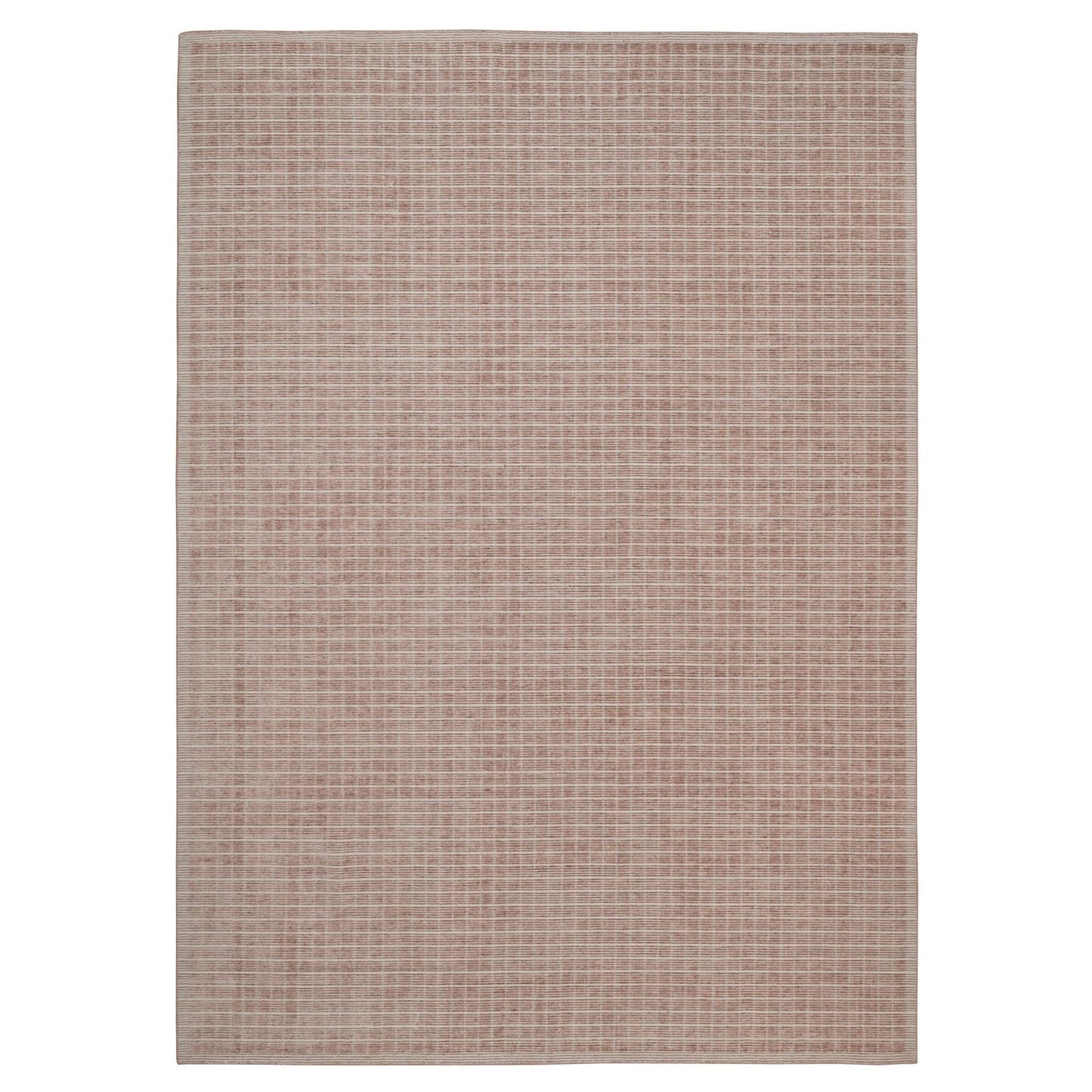 10'1"X14' Pink Pure Wool Modern Plain Decor Box Design Loomed Knotted Rug