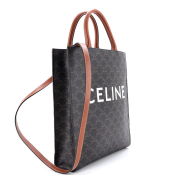 Celine Vertical Cabas Tote Triomphe Coated Canvas Medium