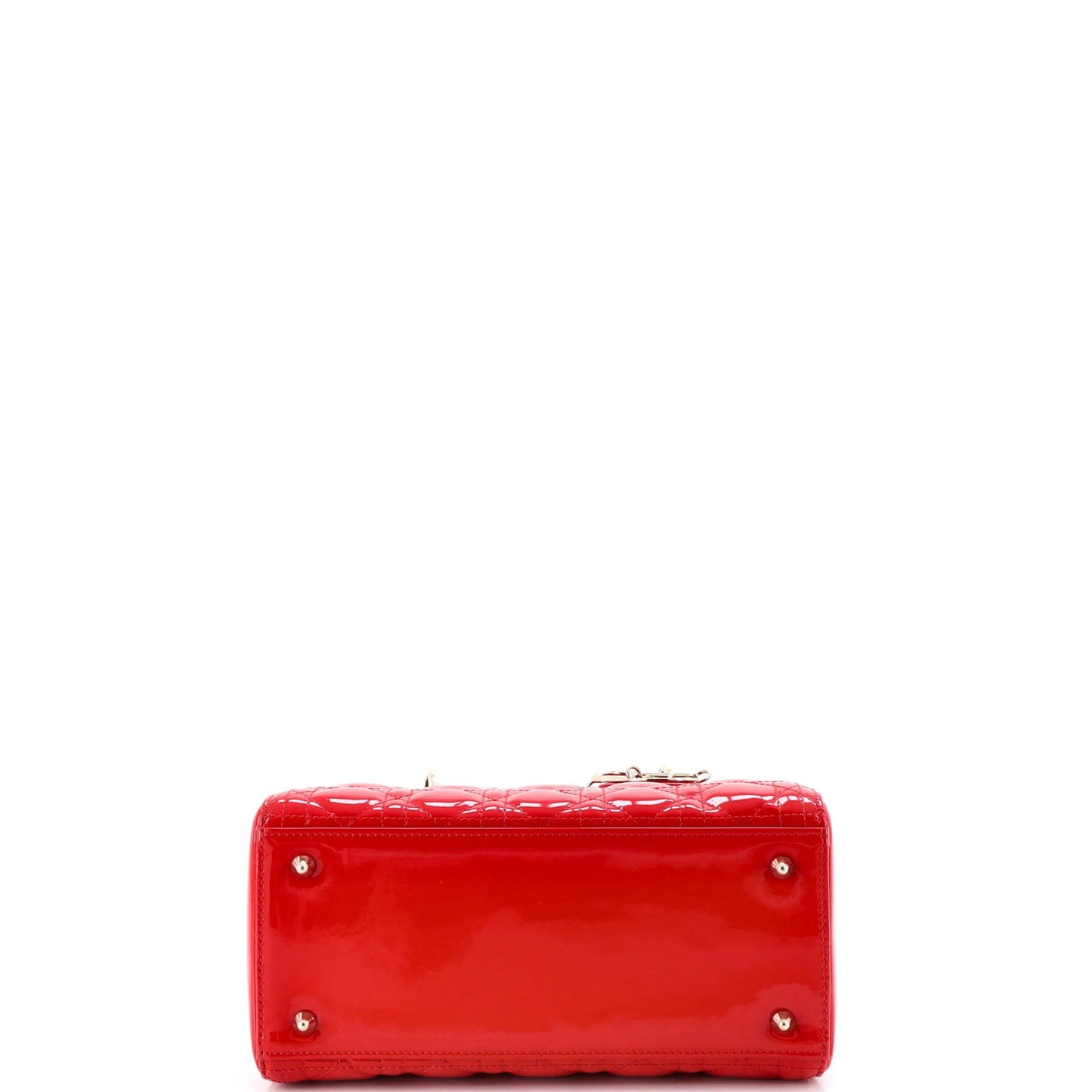 Christian Dior Lady Dior Bag Cannage Quilt Patent Medium