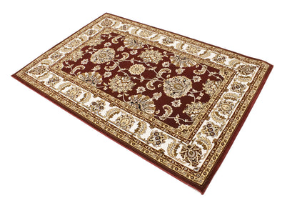 Vintage Style Red Floral Classic Oriental 4X6 Machine-Made Rug Entryway Carpet