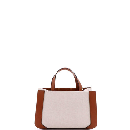 Valentino Garavani Vlogo Shopper Tote Canvas And Leather Small