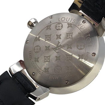 Louis Vuitton Tambour Q13Ml Belt: Black Leather Belt #1879