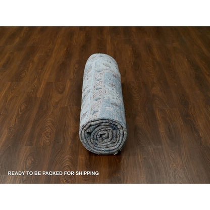 8'9"X12' Nimbus Gray Oushak Design Supple Wool Hand Knotted Oriental Rug