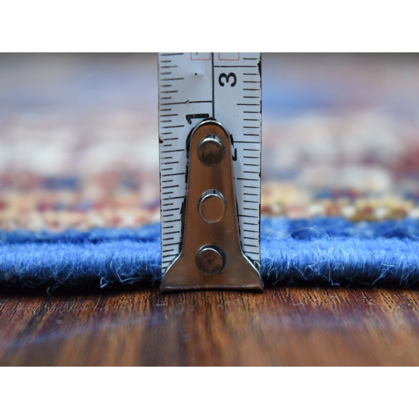 2'10"X37'2" Super Kazak Hand Knotted Soft Wool Faded Blue Xl Runner Rug