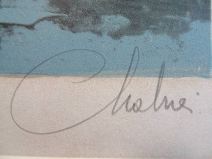 Nathalie Chabrier Lithograph Print France Signed 176/200 Framed Authentic