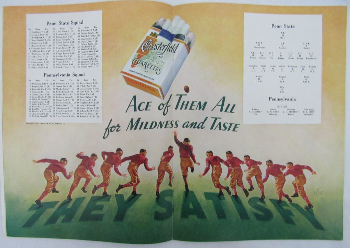 Vintage 1937 Penn State Nittany Lions Vs. Penn College Football Program 137048