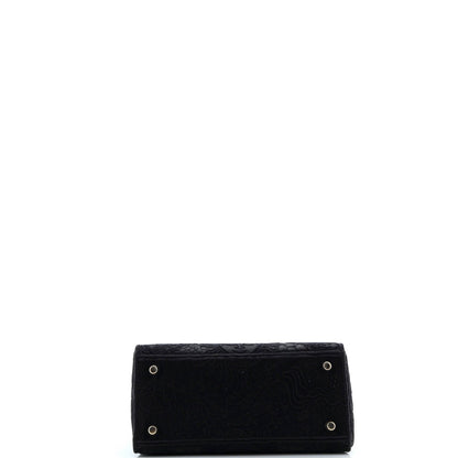 Christian Dior Lady D-Lite Bag Embroidery With Macrame Effect Medium