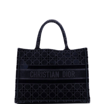 Christian Dior Book Tote Cannage Embroidered Velvet Medium