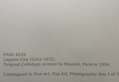 Paul Klee Lithograph 1954 Mourlot Coa Signed Cataloged Rare