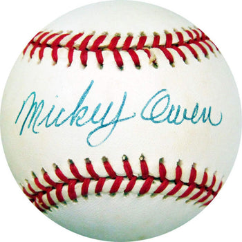 Mickey Owen Autographed Jsa Baseball