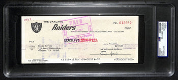 Al Davis Hof Signed/Autographed 8.5X3.5 Bank Check Raiders Psa/Dna 193220