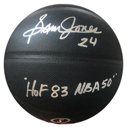 Sam Jones "Hof 83, Nba 50" Autographed Spalding