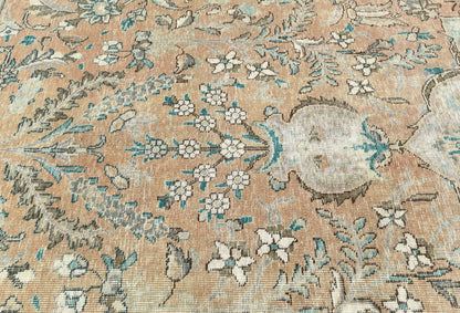 Semi-Antique Stone-Washed Oriental Rug Distressed