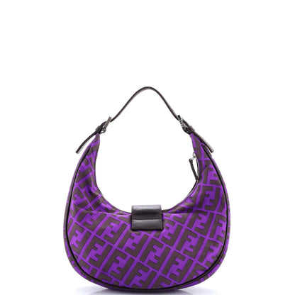 Fendi Flap Hobo Zucca Canvas Small