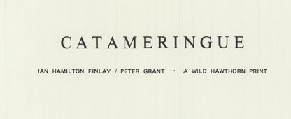 Ian Hamilton Finlay Catameringue " Serigraph Contemporary Blue