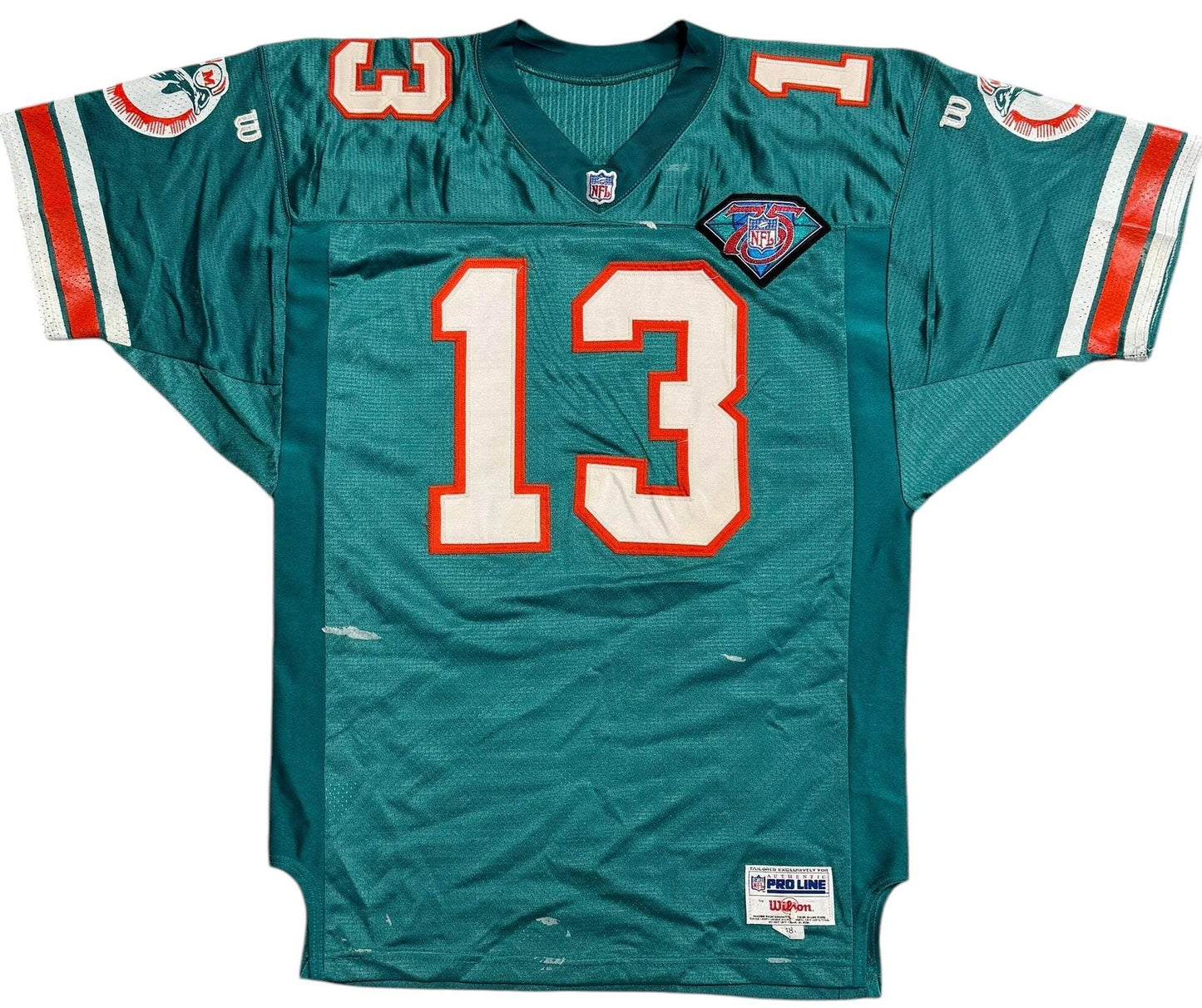 Dan Marino Signed Vtg 1994 Authentic Wilson Pro Line 75Th Anniversary Jersey (Js