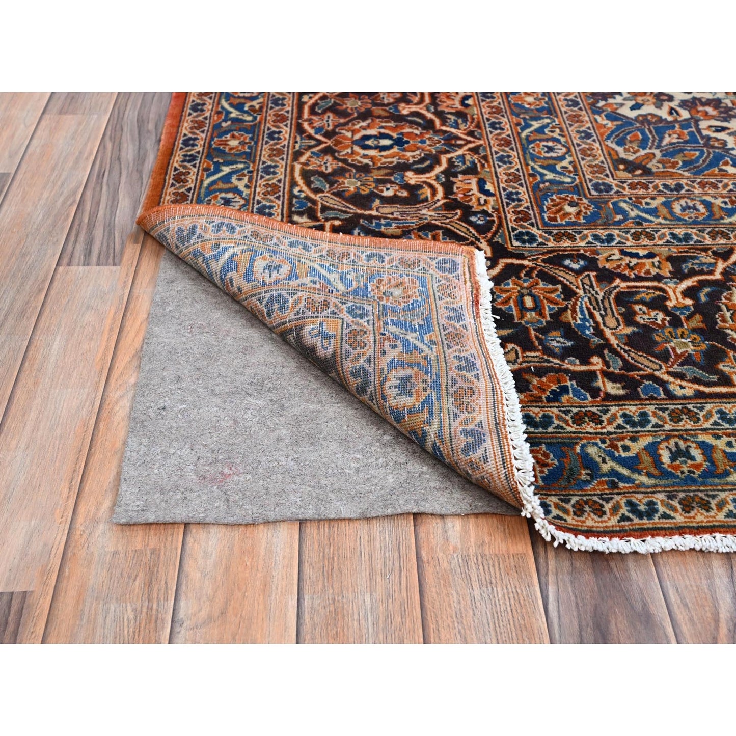 9'8"X12'8" Cinnabar Red Zoroastrian Kishoon Design Vintage Oriental Rug