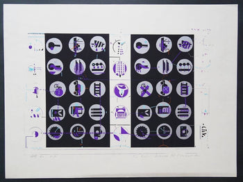 Risaburo Kimura Signed Original Serigraph Screenprint City-23 Edition Ap 1967