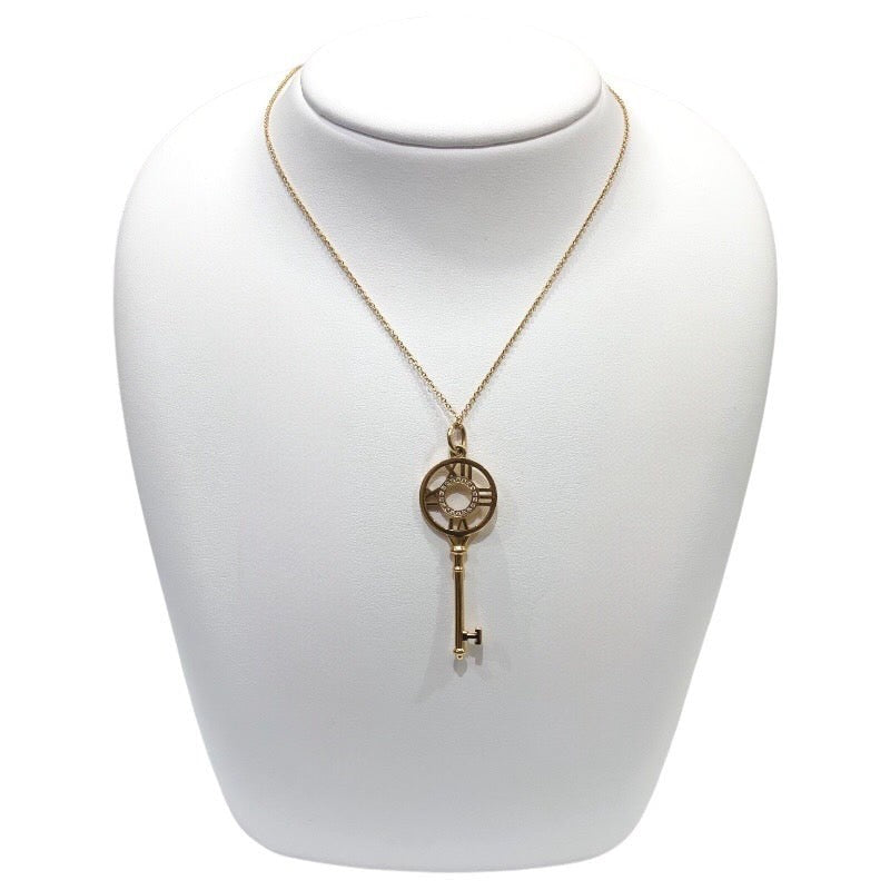 Tiffany & Co. Atlas Key Necklace Gold 750 With Diamonds