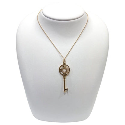 Tiffany & Co. Atlas Key Necklace Gold 750 With Diamonds