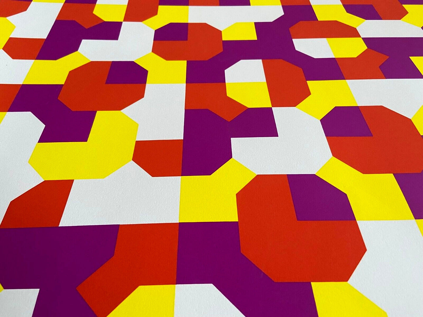 Bruno Munari 'Curve Of Peano 'Serigraph 1994, 70X70 Cm