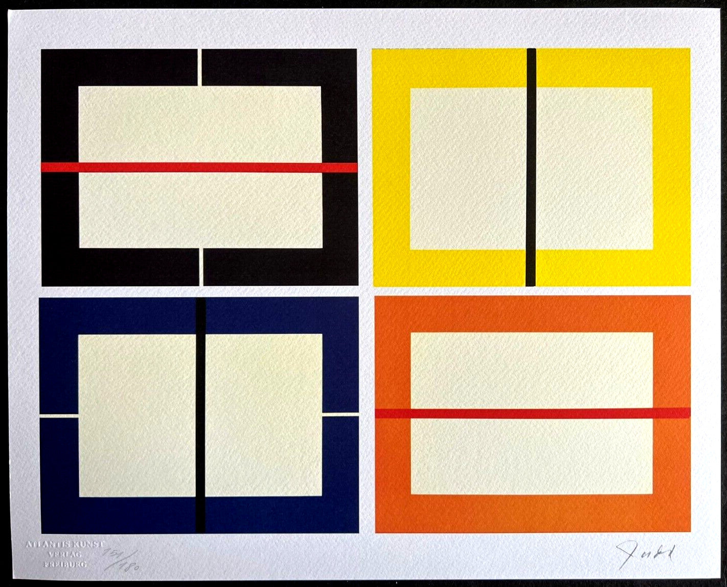 Donald Judd Lithograph Coa Signed Op Numbered Stamped 180 Ex