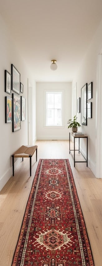 Tribal Design Oriental Runner Rug for Kitchen Hallway Decor 3X11