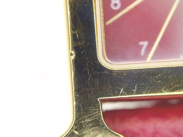 Hermes H Watch Hh1.201 Gp Red Dial Quartz