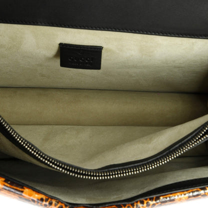 Gucci Dionysus Bag Embroidered Gg Coated Canvas With Python Medium