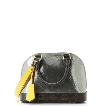 Louis Vuitton Alma Handbag Limited Edition Metallic Monogram Vernis And Monogram