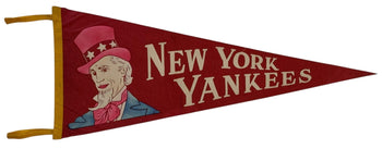 1950'S New York Yankees Uncle Sam Large Vintage Pennant Banner