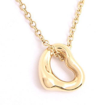 Tiffany & Co. Open Heart Pendant Necklace 7Mm Petite Yellow Gold 750Yg