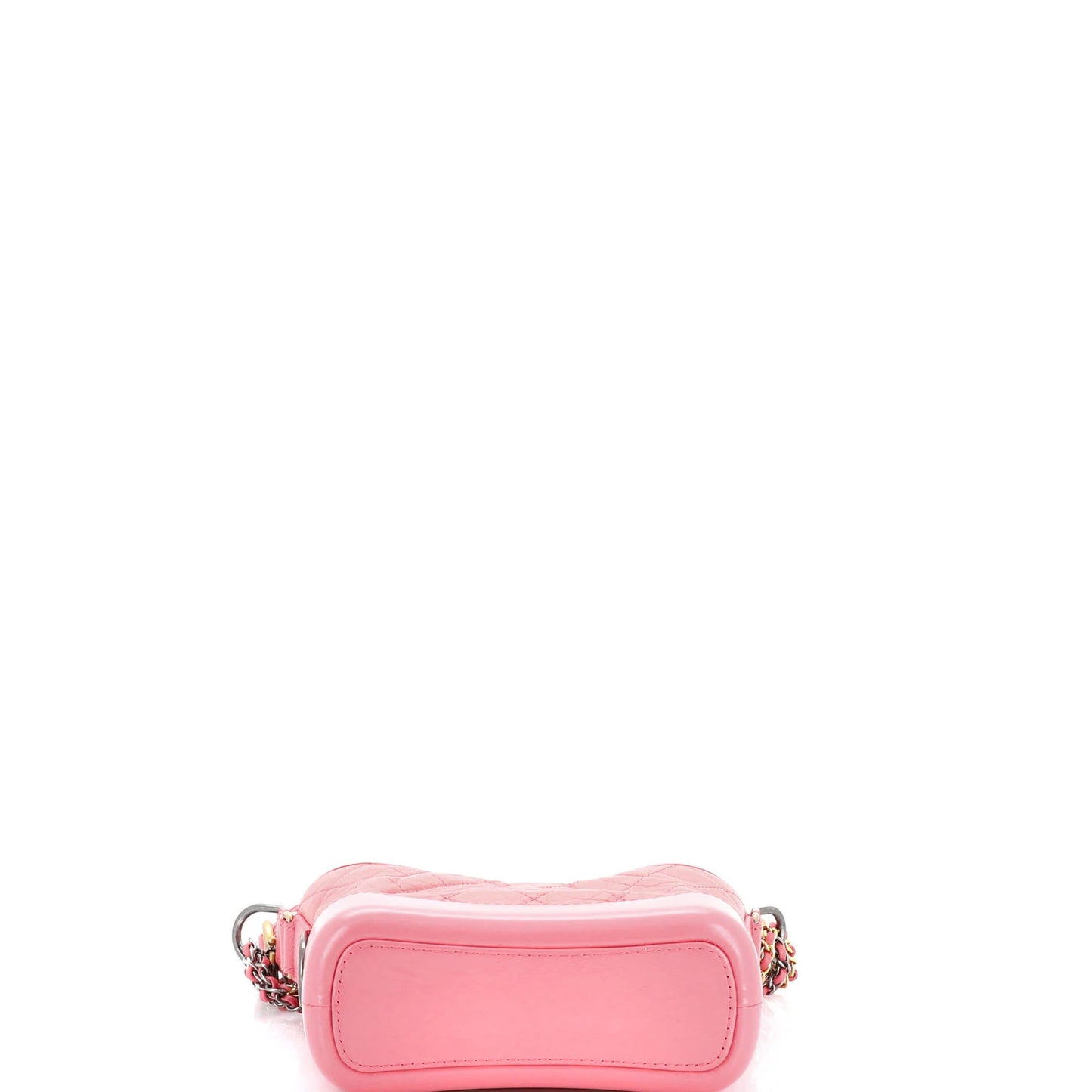 Chanel Gabrielle Hobo With Logo Handle Quilted Aged Calfskin Small