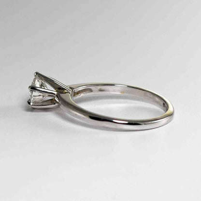 14K White Gold Diamond Solitaire Ring 0.74Ct