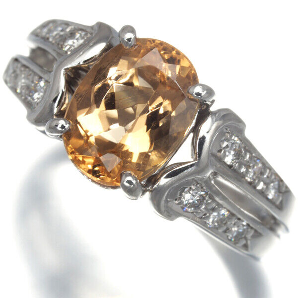 Imperial Topaz 2.63ct Diamond 0.18ct Openwork