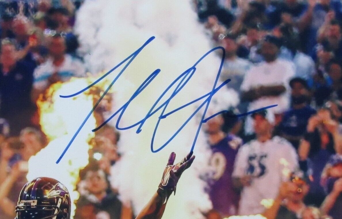 Terrell Suggs Autographed 16X20 Photo Ravens Framed Beckett 179402
