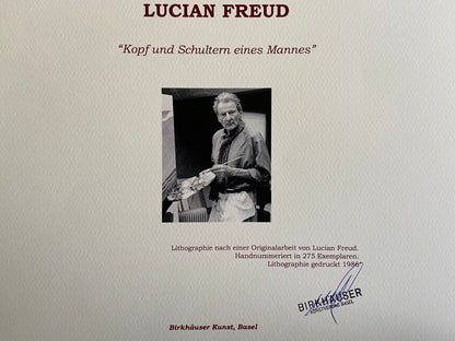 Lucian Freud Lithograph Coa Signed Numbered (Francis